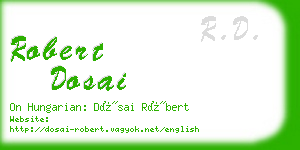 robert dosai business card